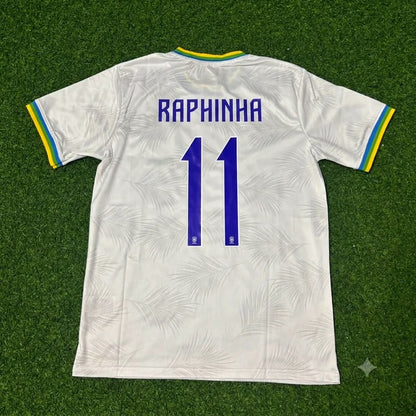 Raphinha Brazil 2026 White Football Jersey Trikot Maillot