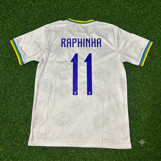 Raphinha Brazil 2026 White Football Jersey Trikot Maillot