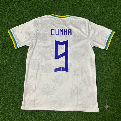 Matheus Cunha Brazil 2026 White Football Jersey Trikot Maillot