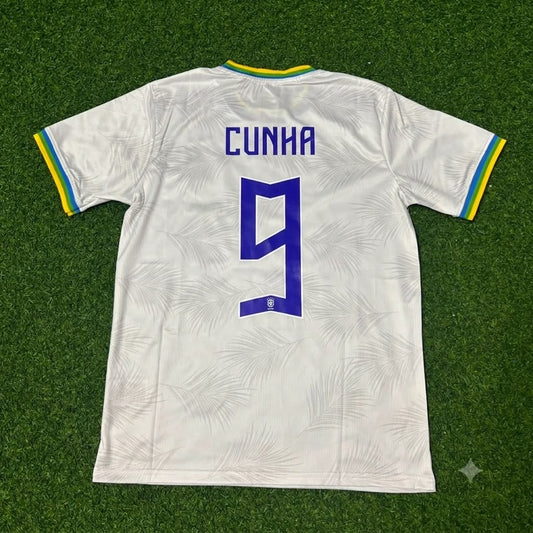 Matheus Cunha Brazil 2026 White Football Jersey Trikot Maillot