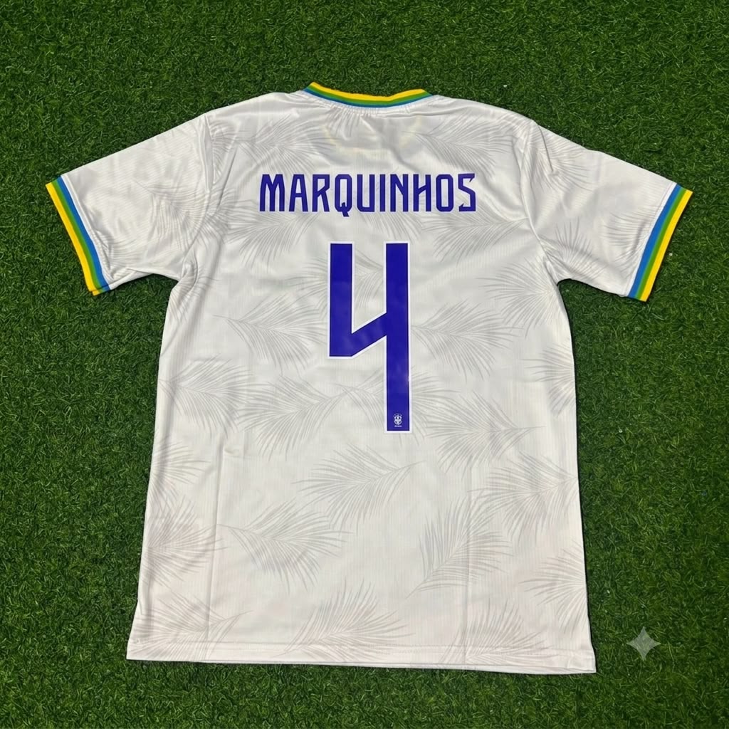 Marquinhos Brazil 2026 White Football Jersey Trikot Maillot