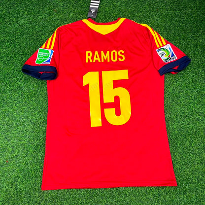 Sergio Ramos Spain 2013 Confederations Cup Retro Jersey Trikot