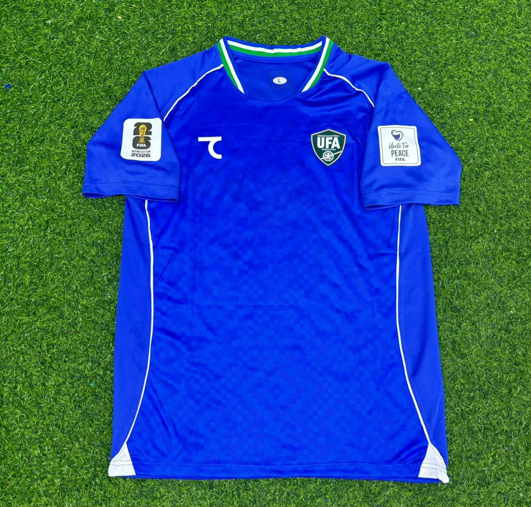 Aziz Ganiev Uzbekistan 2026 World Cup Blue Football Jersey