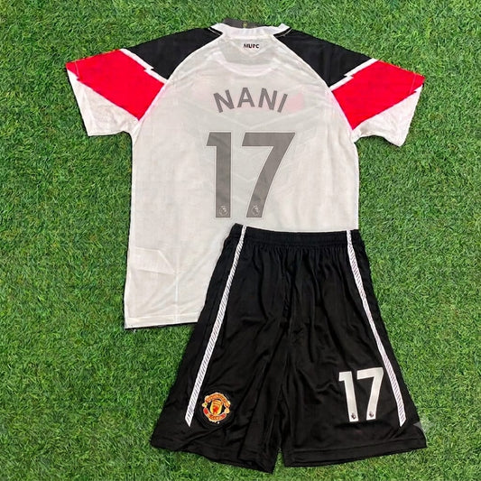 Luis Nani Manchester United 2011 Champions League Final Kids Retro Football Jersey Kit