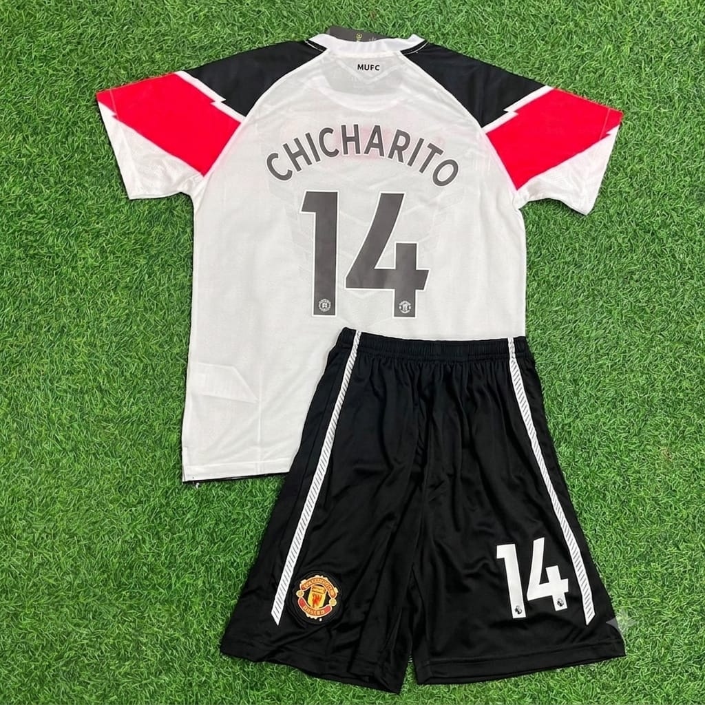 Chicharito Manchester United 2011 Champions League Final Kids Retro Football Jersey Kit
