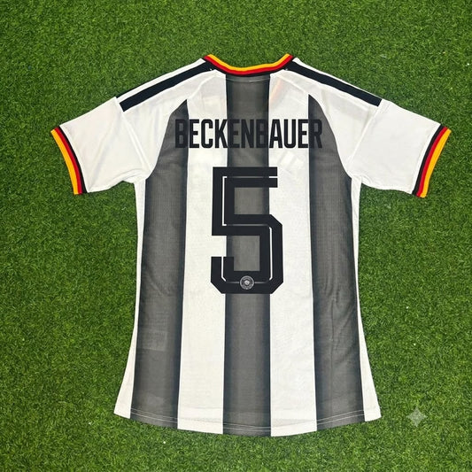 Franz Beckenbauer Germany Stripe Special Edition Black White Jersey Trikot Maillot