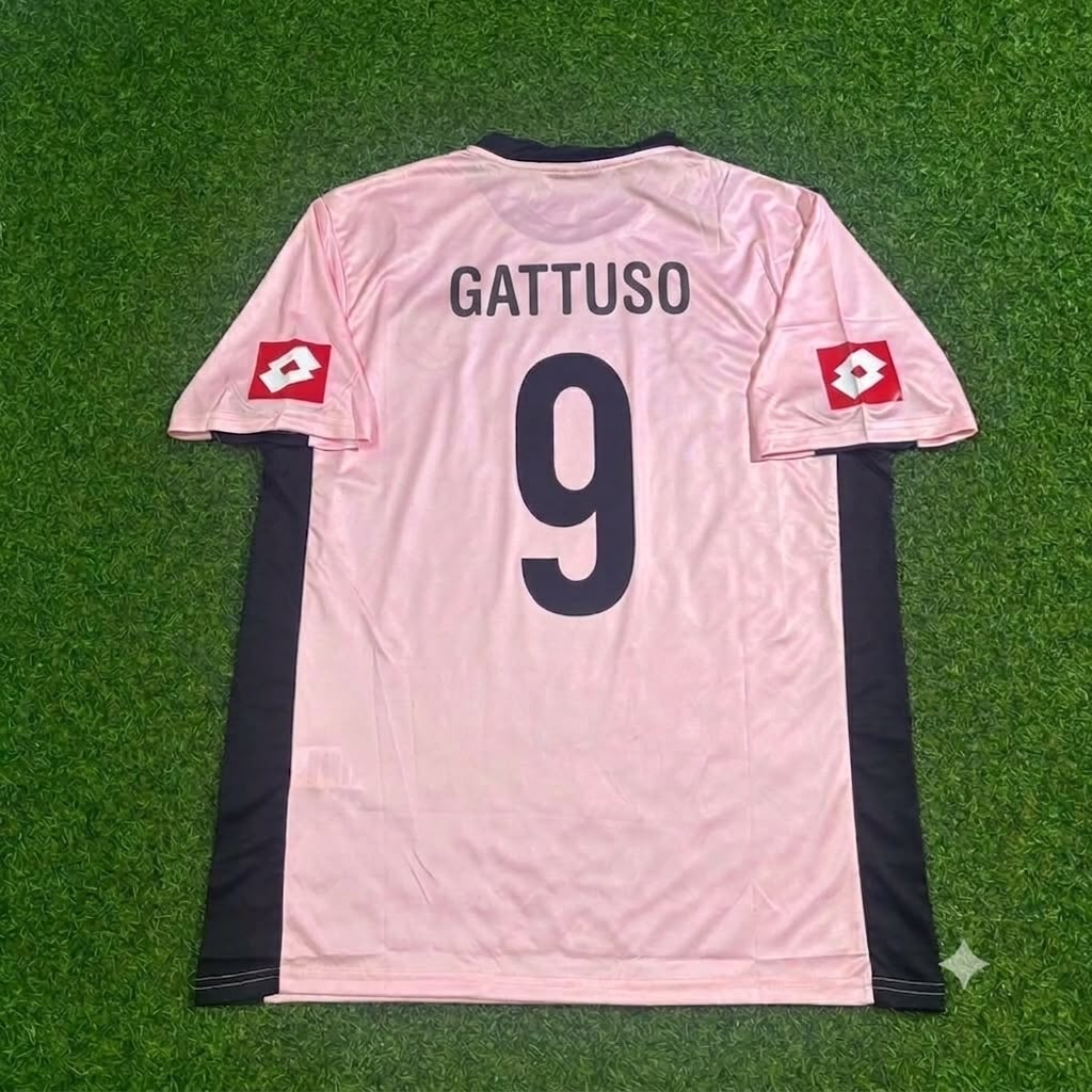 Gennaro Gattuso Palermo FC Pink Retro Football Jersey Trikot Maillot