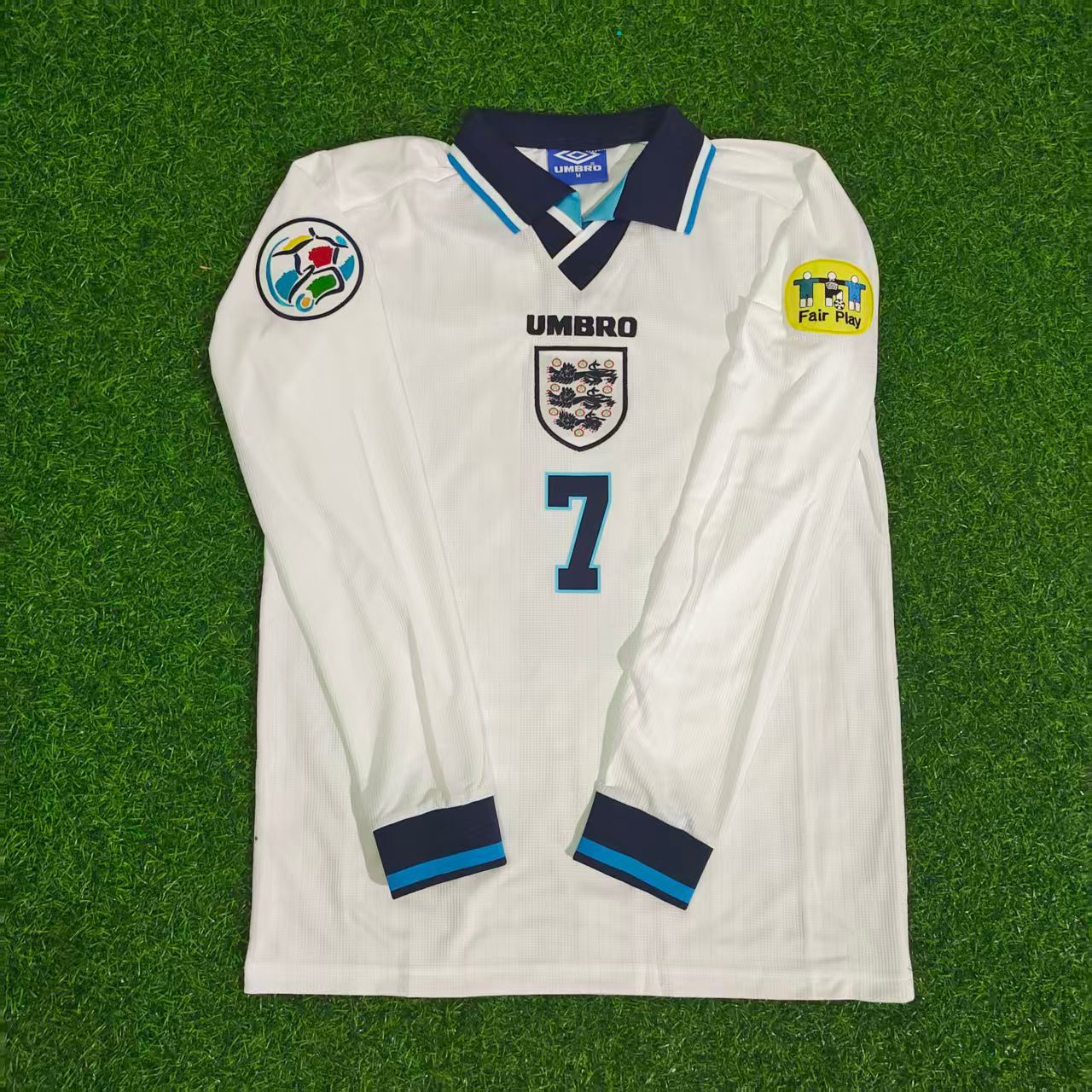 David Bekcham 1996 Retro Long Sleeve Jersey