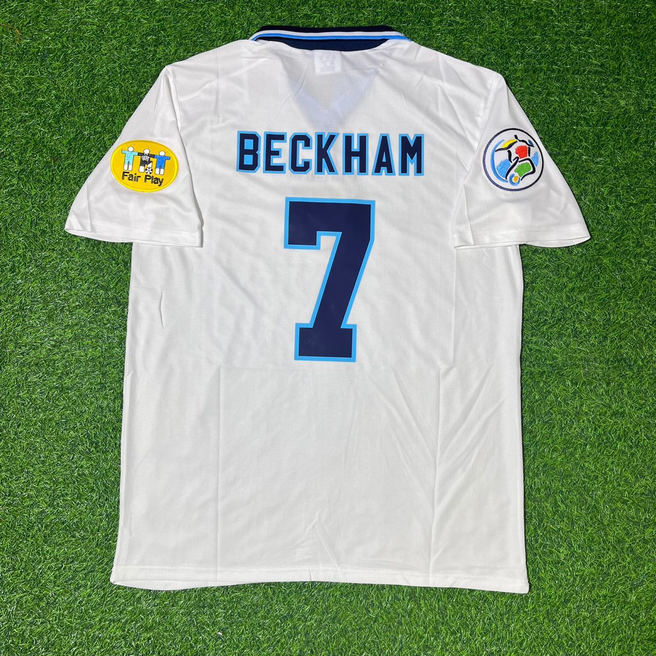David Beckham 1996 White Retro Short Sleeve Jersey