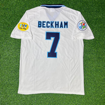 David Beckham 1996 White Retro Short Sleeve Jersey