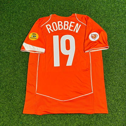 Arjen Robben Euro 2004 Home Retro Football Kit Trikot Soccer Shirt