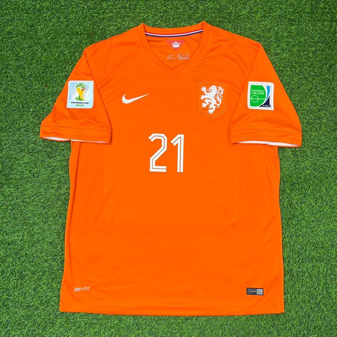 Memphıs Depay 2014 Home Retro Football Kit Trikot Soccer Shirt