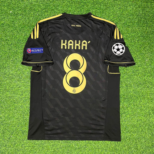 Kaka Leite 2011-12 Champions League Black Short Sleeve Jersey Soccer Shirt