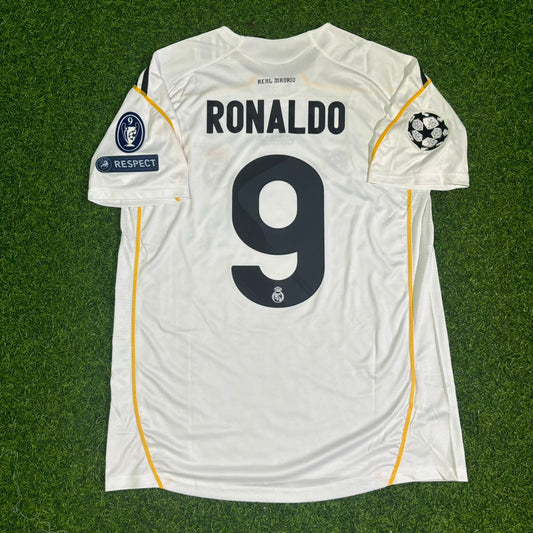 Cristiano Ronaldo 2009 First Year Home Retro White Football Jersey