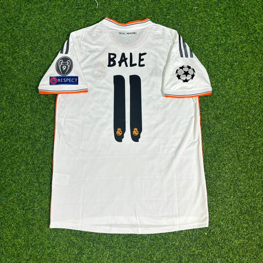 Gareth Bale 11-  2014 FINAL Home White  Jersey Soccer Shirt