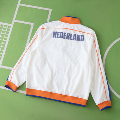 Netherlands 2026 World Cup White Orange Windbreaker Jacket
