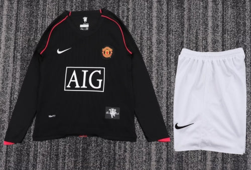 Manchester United 2007/2008 Black Retro Football Jersey