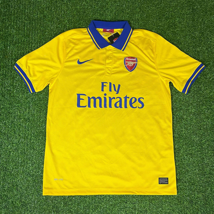 Arsenal 2013/2014 Yellow Retro Kit Jersey Trikot Maillot