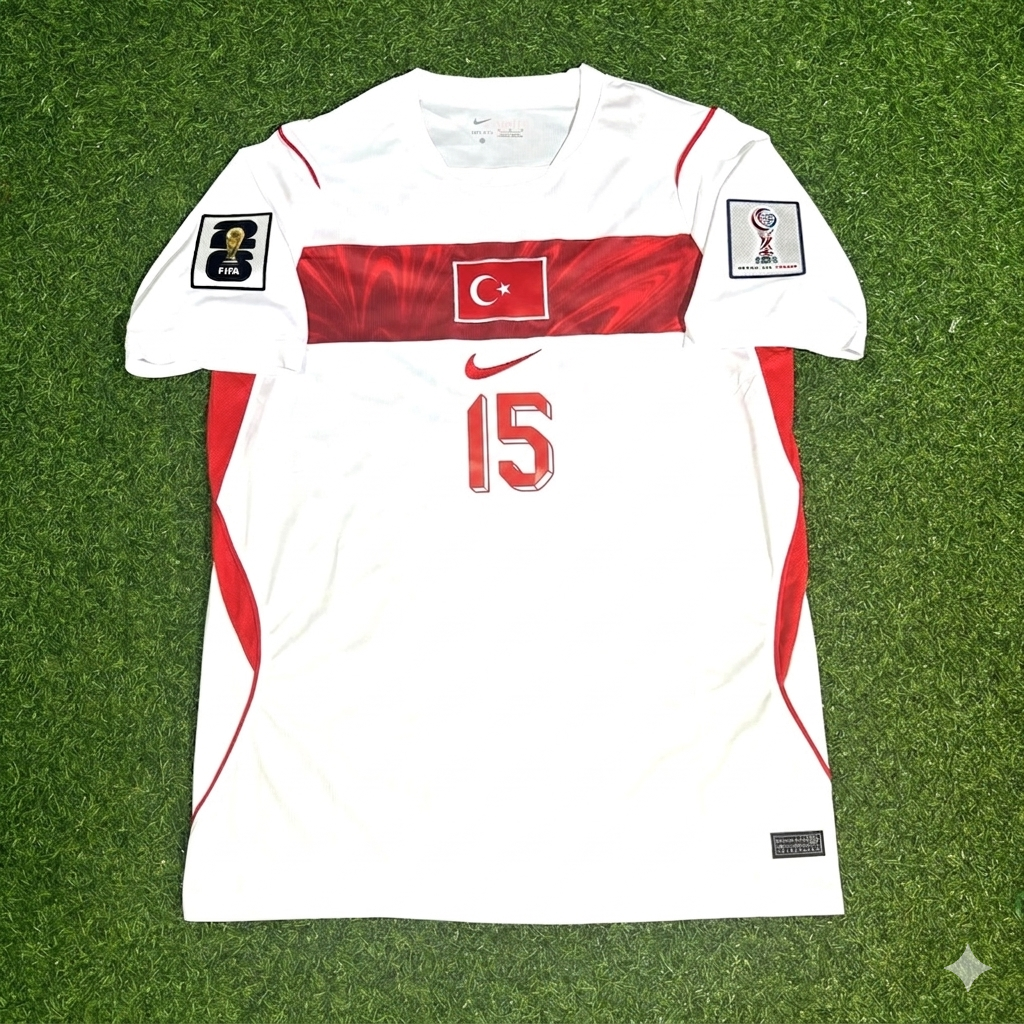 Ozan Kabak #15 Turkey Türkiye - World Cup 2026 -Away White - Jersey Trikot - Maillot Maglia