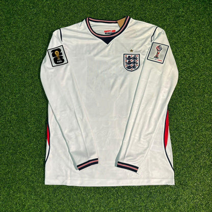 Eberechi Eze #19 England 2026 World Cup Home White Long Sleeve Jersey