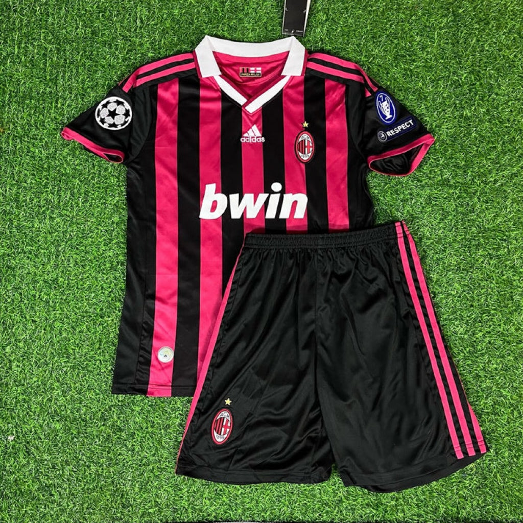 Filippo Inzaghi #9– AC Milan 2009-10 Retro Kit Jersey – | KinderTrikot | Maillot Enfant Soccer Shirt