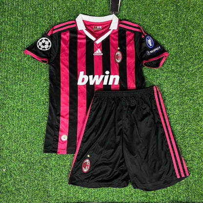 Filippo Inzaghi #9– AC Milan 2009-10 Retro Kit Jersey – | KinderTrikot | Maillot Enfant Soccer Shirt