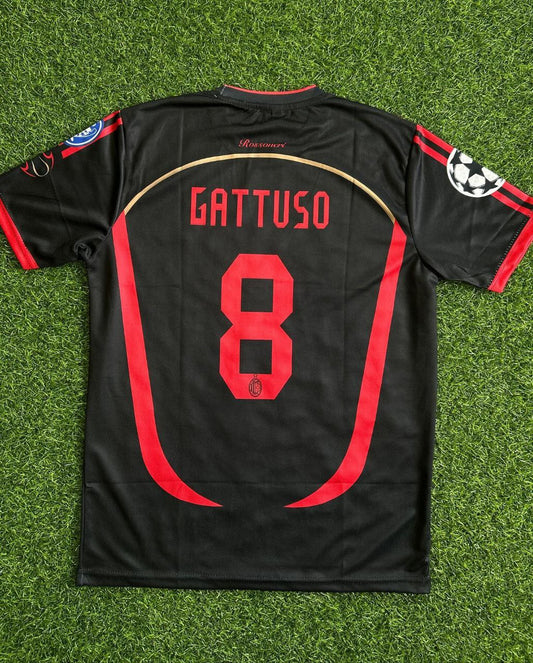 Gennaro Gattuso AC Mailand Schwarzes Retro-Trikot