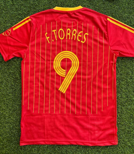 Fernando Torres Spain Red Retro Jersey