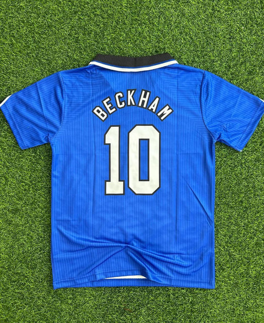 David Beckham Manchester United Blaues Retro-Trikot