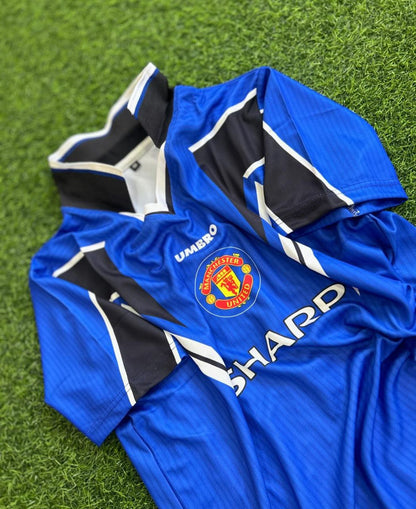 David Beckham Manchester United 1996/1997 Blue Retro Football Jersey