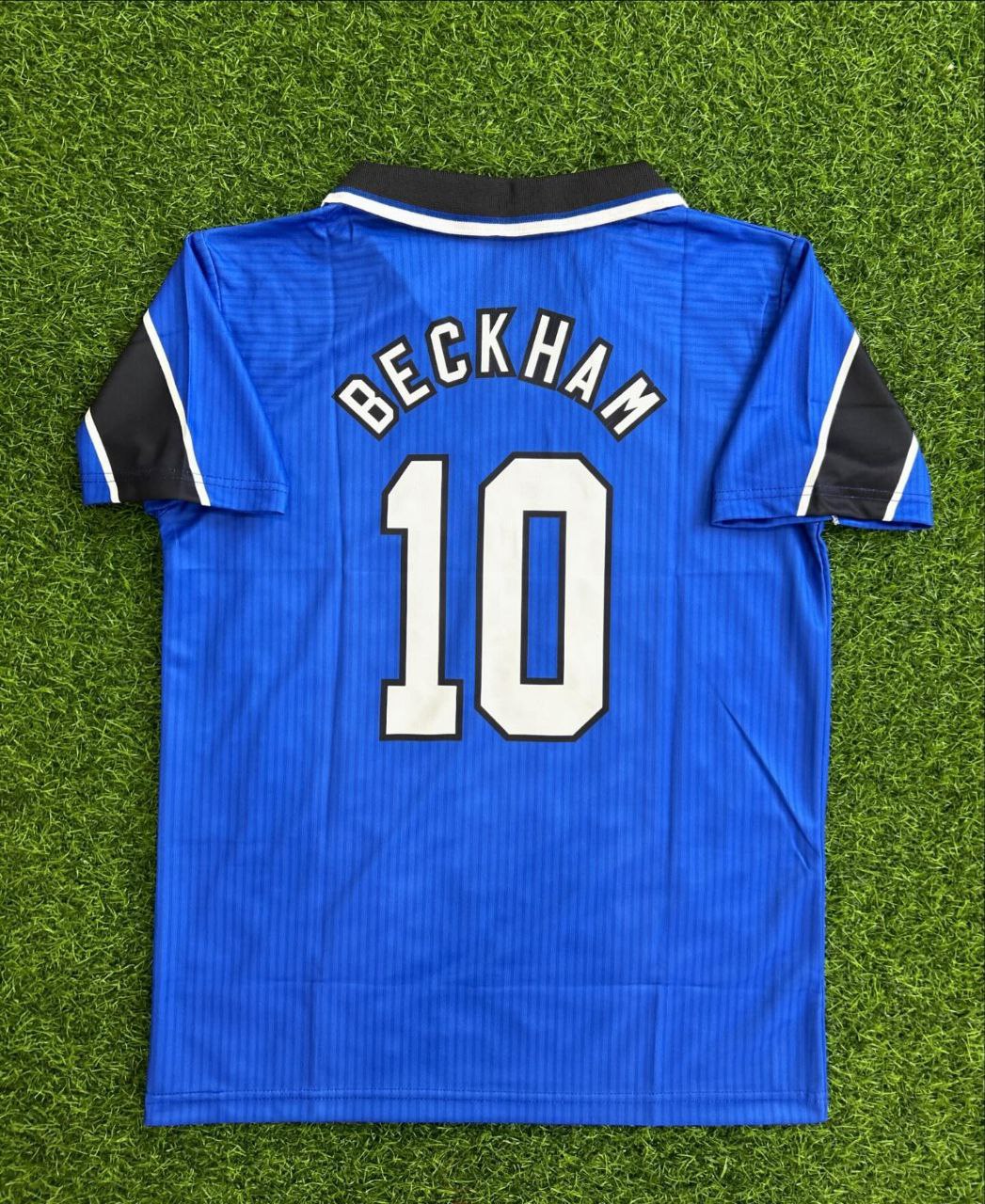 David Beckham Manchester United Blue Retro Jersey
