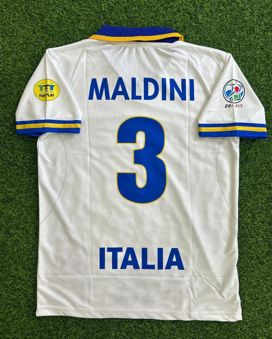 Paolo Maldini Italy White Retro Jersey