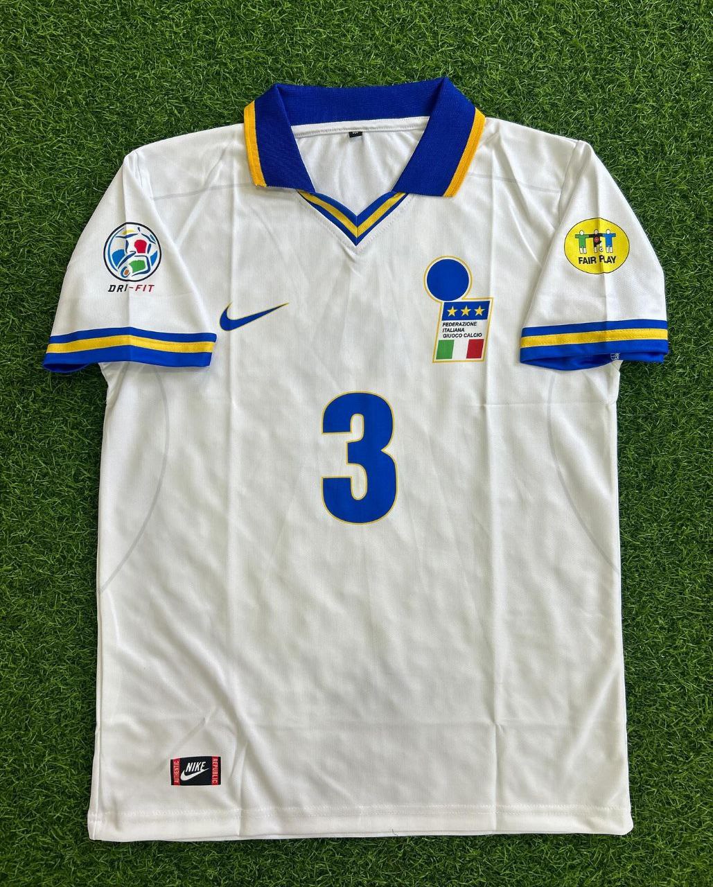 Paolo Maldini Italy White Retro Jersey