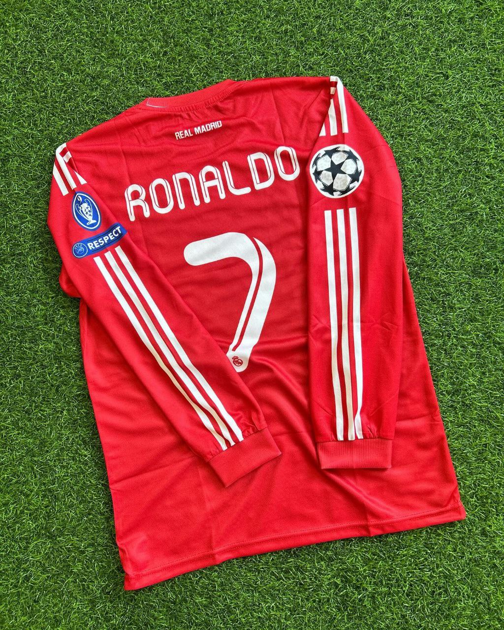 Cristiano Ronaldo Real Madrid Rotes Retro-Trikot