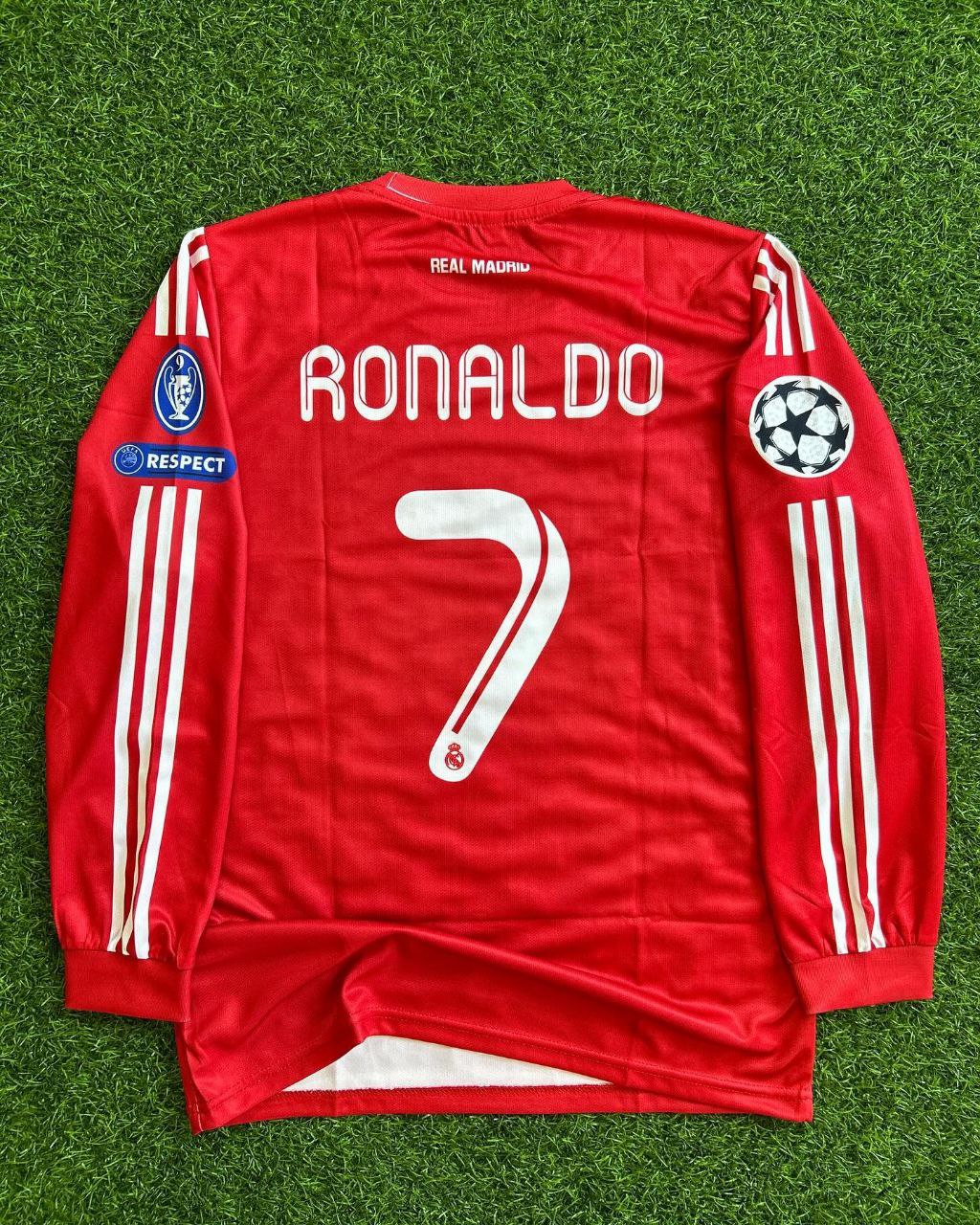 Cristiano Ronaldo Real Madrid Rotes Retro-Trikot