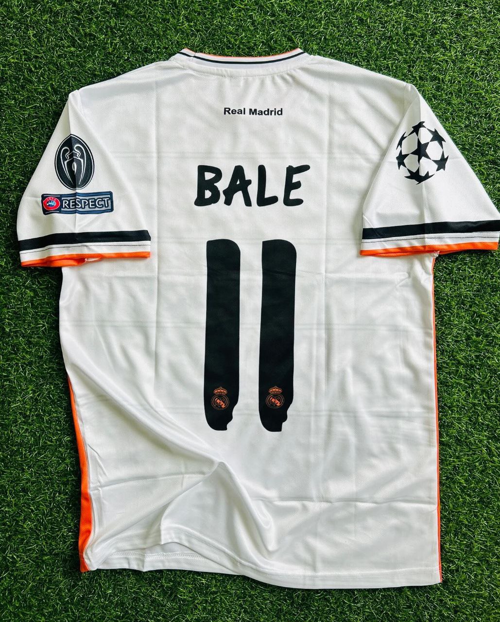 Gareth Bale 2014 Real Madrid White Retro Jersey