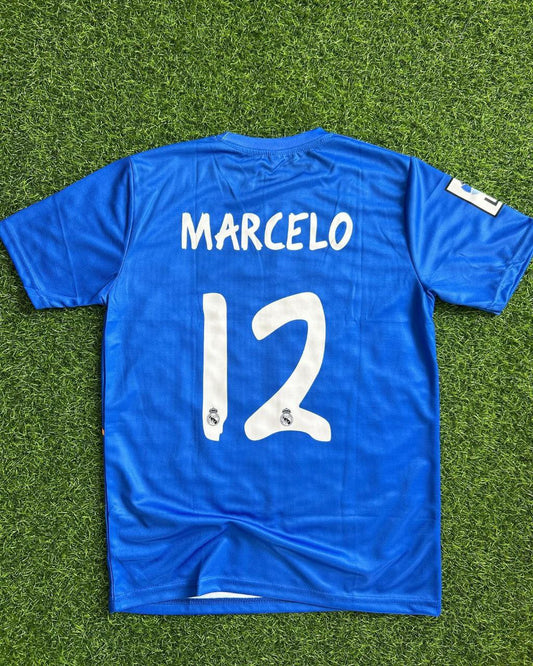 Marcelo 2013–14 Real Madrid Blaues Retro-Trikot