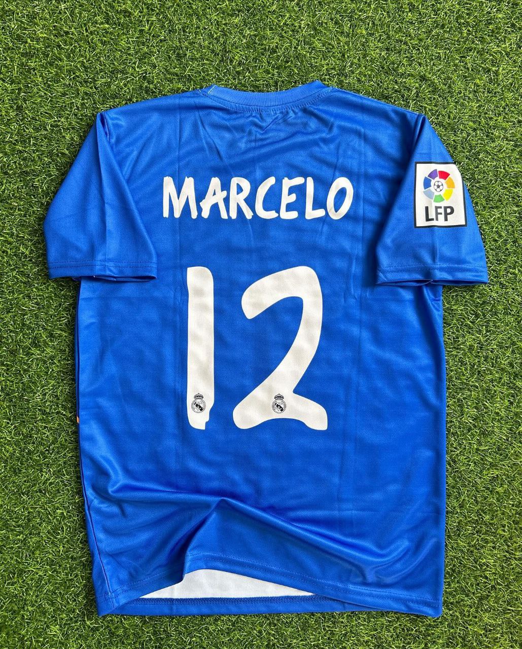Marcelo 2013–14 Real Madrid Blaues Retro-Trikot