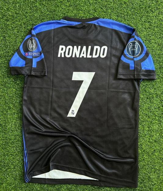 Cristiano Ronaldo 16/17 Real Madrid Black Retro Jersey