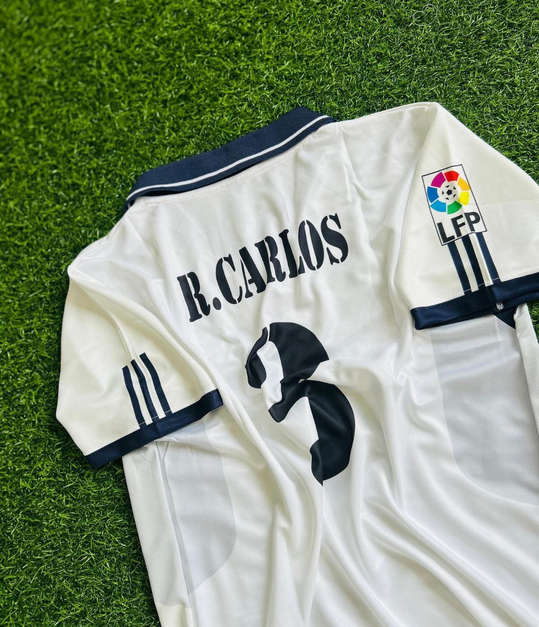 Roberto Carlos 2000-01 Real Madrid White Retro Jersey