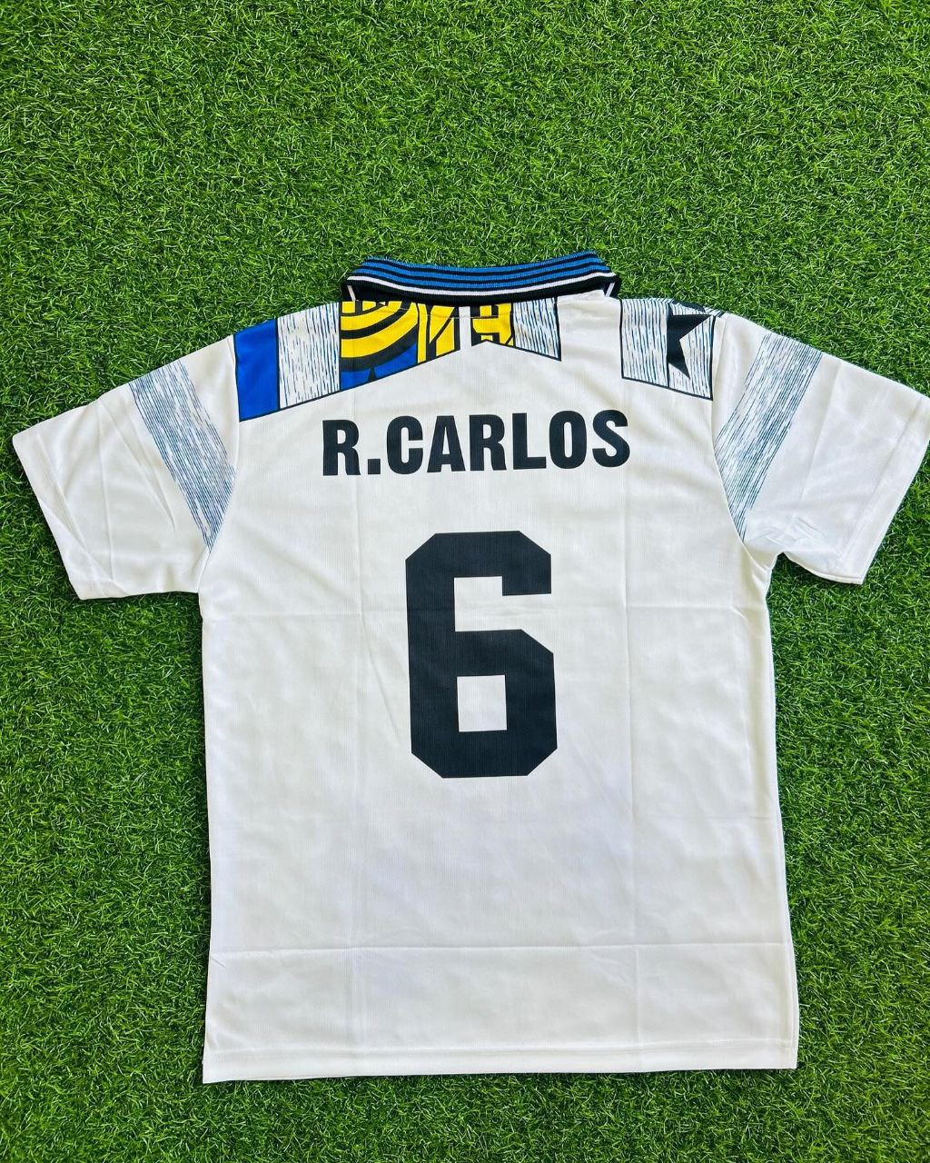 Roberto Carlos 1995-96 Inter Fc White Retro Jersey