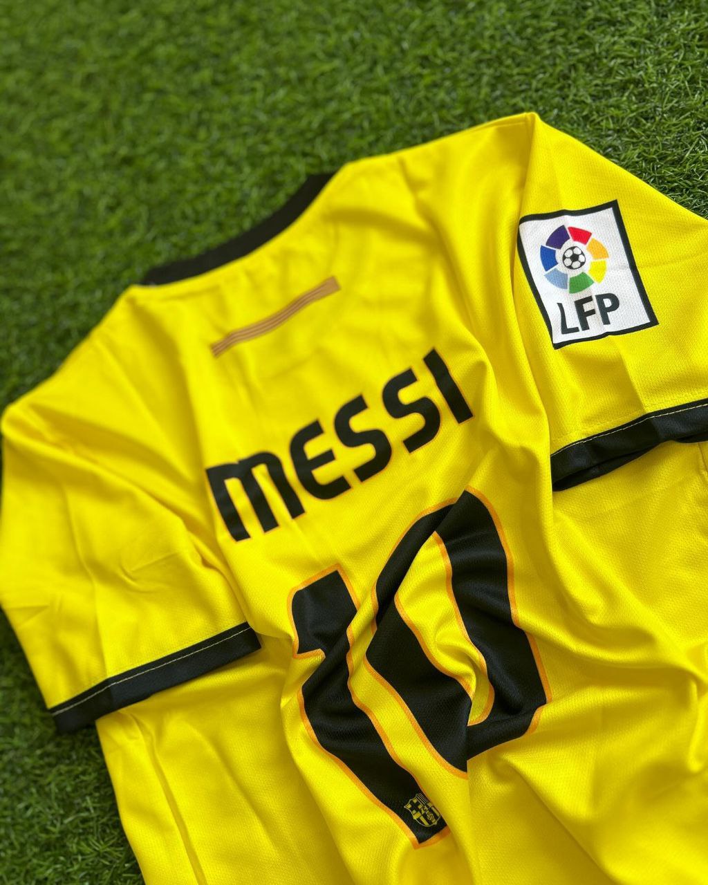 Lionel Messi 2008-09 Barcelona Yellow Retro Jersey