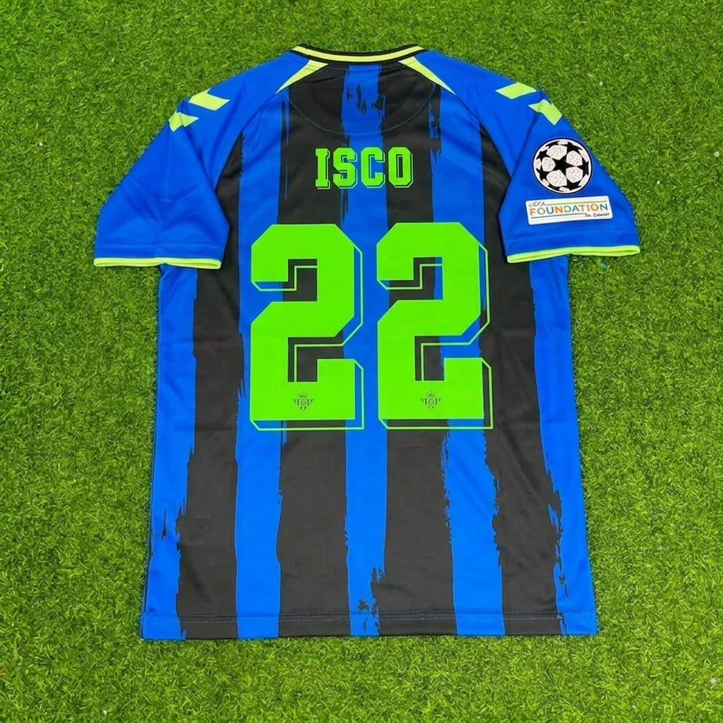 Isco #22 Real Betis 2027 Third New Season Champions League Patch Football Jersey Trikot Maillot