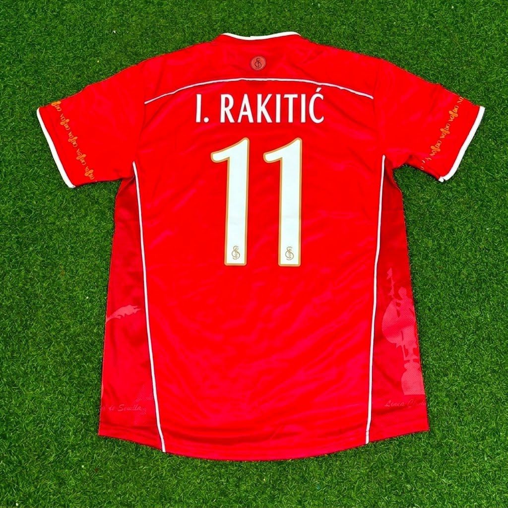 Ivan Rakitic Sevilla Red Home Special Retro Football Jersey Kit