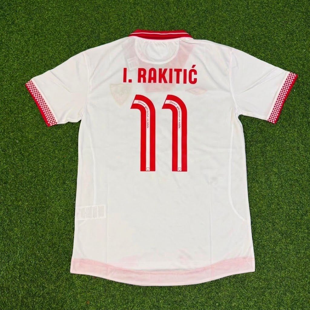 Ivan Rakitic Sevilla 2012/2013 Red Home Retro Football Jersey Kit