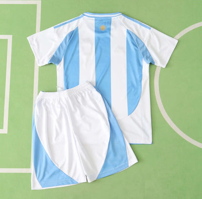 Lionel Messi Argentinien Home Kids Kit Kindertrikot Maillot Enfant Kindertrui (Alter 3-13)