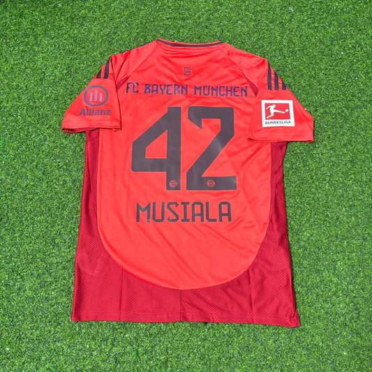 Jamal Musiala 42 Bayern München 2025 Red Football Jersey