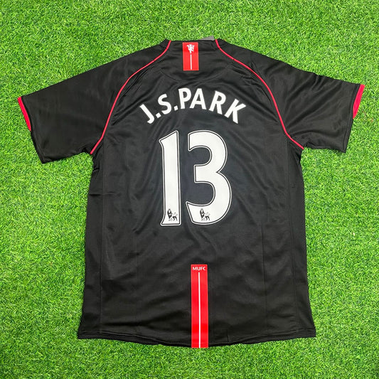 Ji-Sung Park Manchester United 2007-2008 Black Retro Jersey Trikot Camiseta Maillot