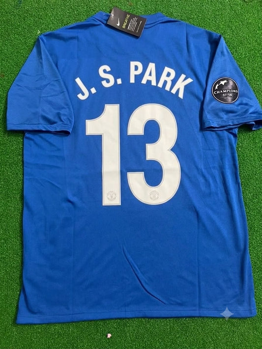 Park Ji-sung Manchester United 2008 Champions League Retro Soccer Jersey Trikot Maillot