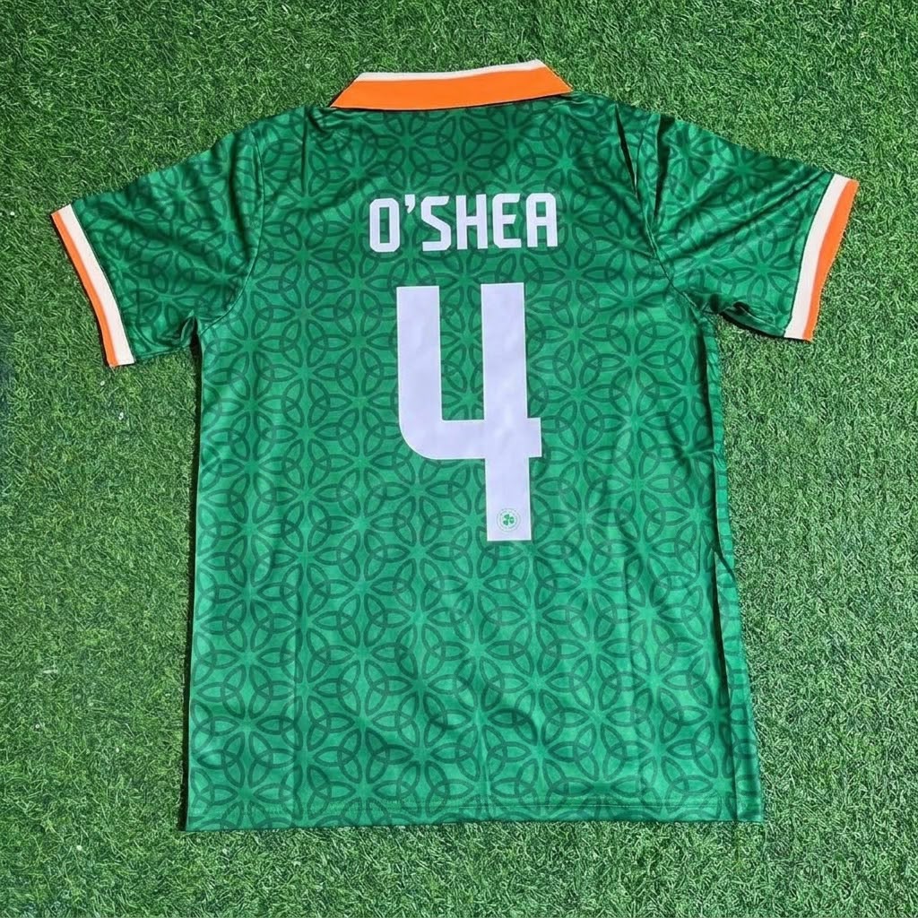 John O'Shea Ireland St.Patrick's Day Special Jersey Kit Soccer Trikot Maillot Maglia